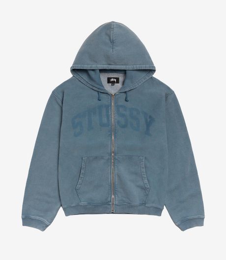 Stussy Faded Graphic Zip Hood Washed Navy