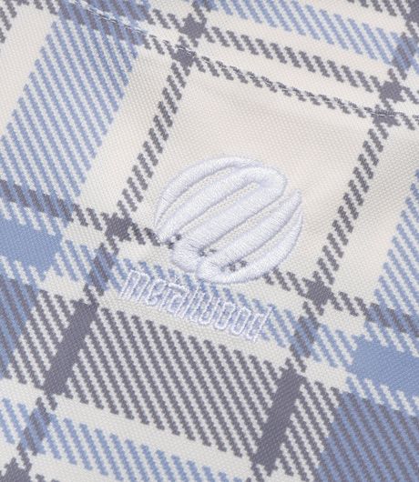 Metalwood Studio Paneled 3/4 Sleeve Polo Ice