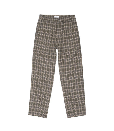 Universal Works Track Trouser Tartan Olive