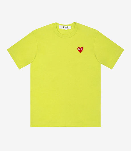 Comme des Garçons Play Play Red Heart Tee Green 