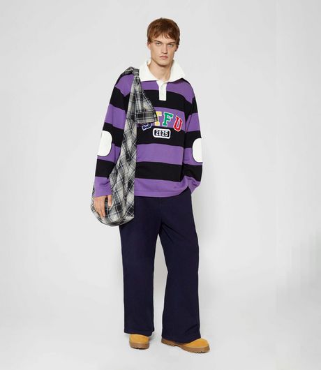 SSSTUFFF STFU Rugby Polo Purple