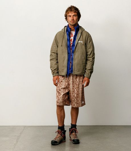 Stussy Beach Shell Cotton Wax Olive