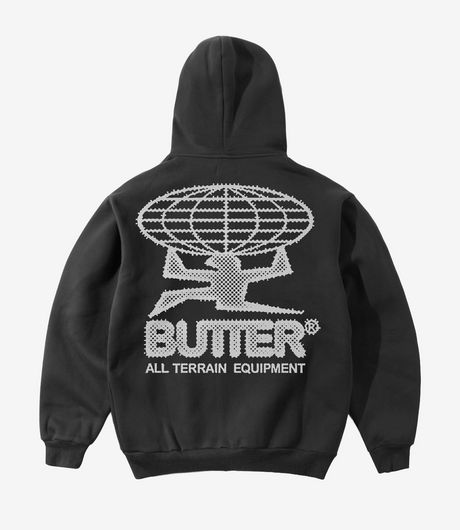 Butter Goods Terrain Pullover Hood Washed Black