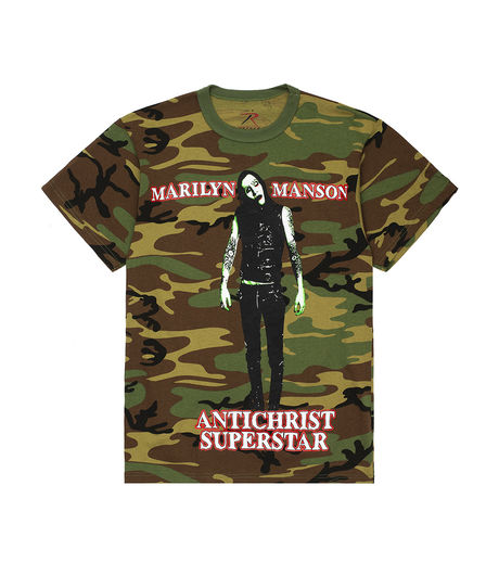 Pleasures x Marilyn Manson Superstar T-Shirt Woodland Camo