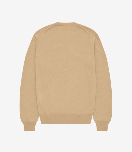 Comme des Garçons Play Heart Wool Knit Camel/Pink