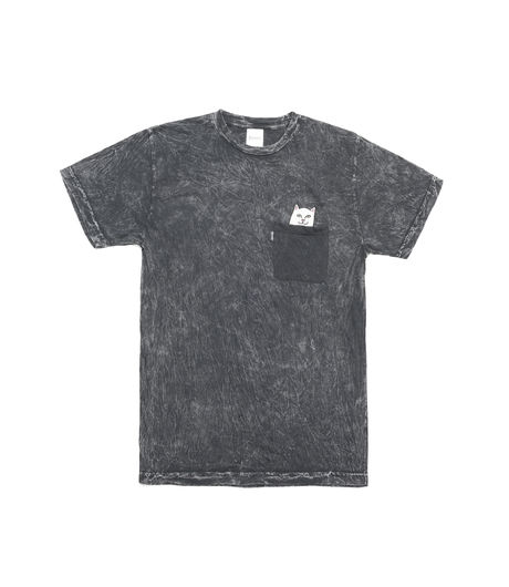Ripndip Lord Nermal Pocket Tee No Back Print Black Mineral Wash