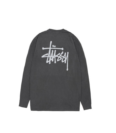 Stussy Basic Pig. Dyed LS Tee Black