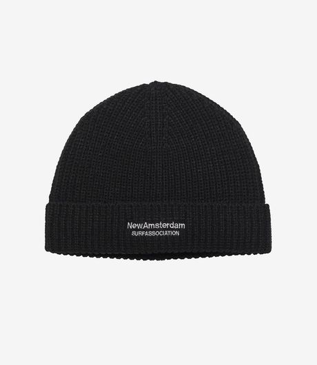 New Amsterdam Surf Association Reversible Logo Beanie Black