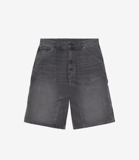 Carhartt WIP OG Aden Double Knee Short Bradenton Denim Black Grind Wash