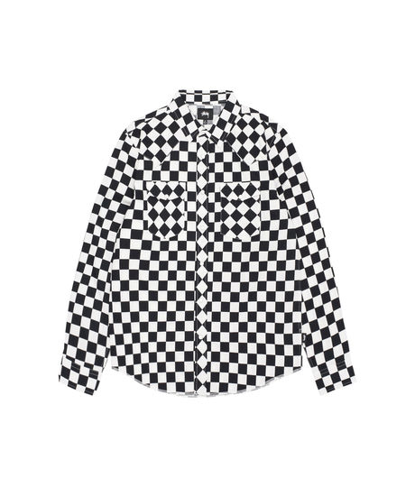 Stussy Checker Western LS Shirt Black