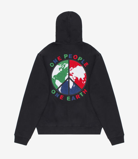 Patta One People Zip Hooded Sweater Black