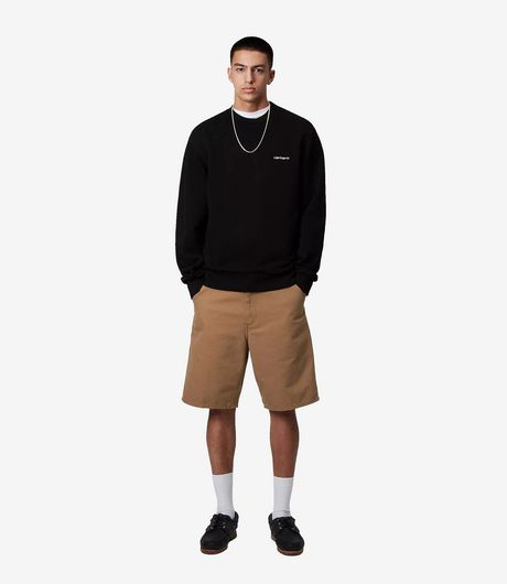 Carhartt WIP Single Knee Short Dearborn Canvas Hamilton Brown Rinsed