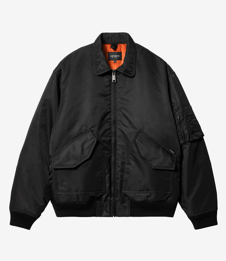 Carhartt WIP Olten Bomber Nylon Twill Black/Turmeric