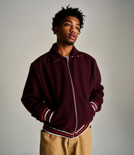 POP Trading Company Varsity Jacket Fudge