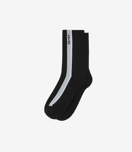 Polar Skate Co Side Stripe Business Socks Black