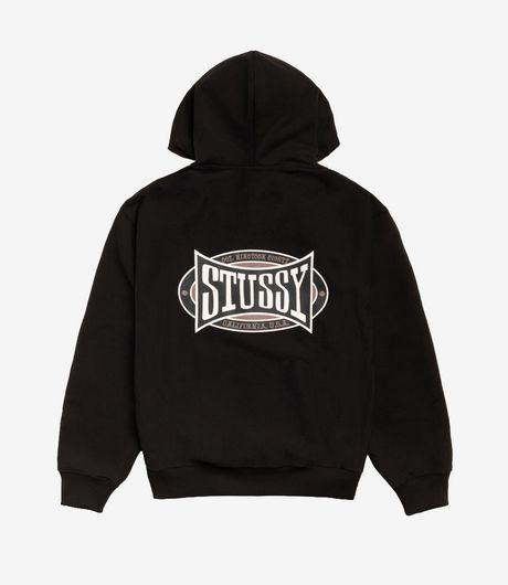 Stussy Champion Oval Zip Hood Black