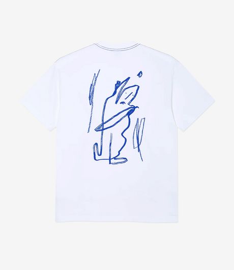 Polar Skate Co Doodle Contrast Tee White/Ultramarine