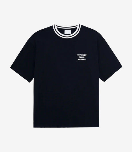 Drôle de Monsieur Le T-Shirt Slogan Sport Black