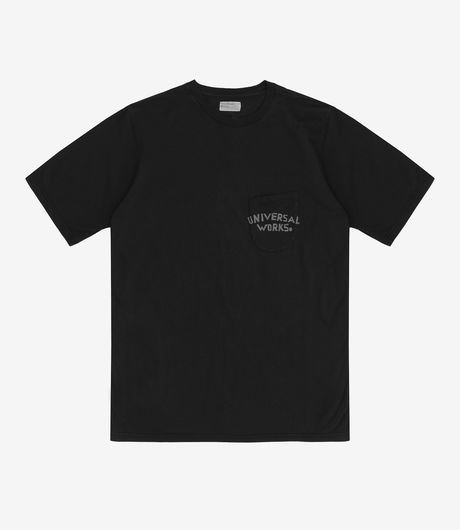 Universal Works Print Pocket Tee Organic Jersey Black