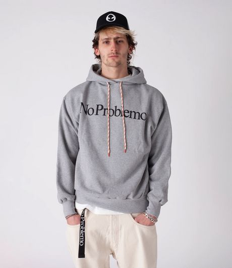 No Problemo Hoodie Grey Marl