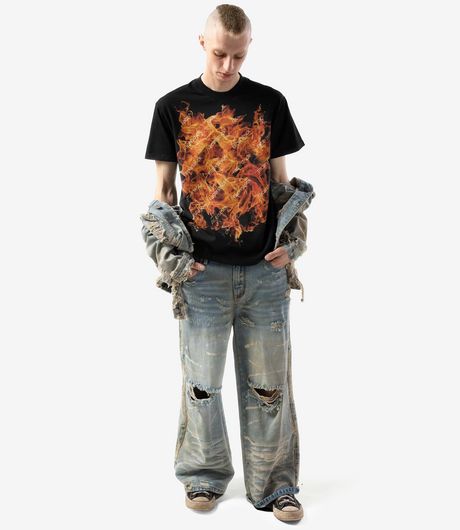 Racer Worldwide Flame Watermark T-Shirt