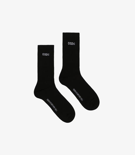 032c Remove Before Sex Crew Socks Black/White