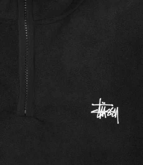 Stussy Polar Fleece Half Zip Black