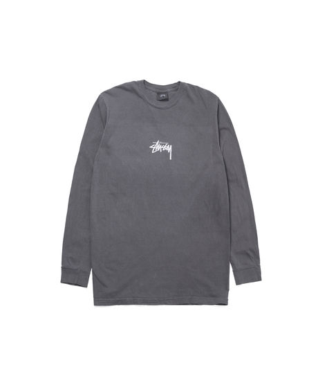 Stussy Stock Pig. Dyed LS Tee Black