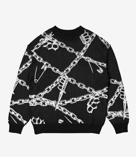 Wasted Paris Knuckles Sweater Black/White