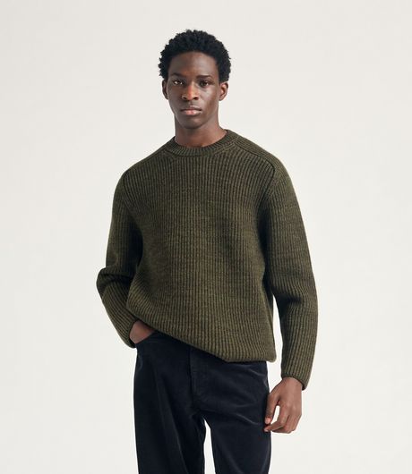 Norse Projects Sigurd Military Rib Crew Neck Olive Night