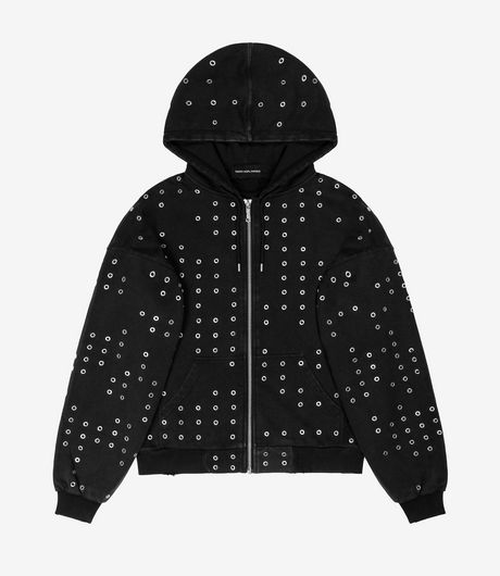 Racer Worldwide Eyelet Hoodie Black