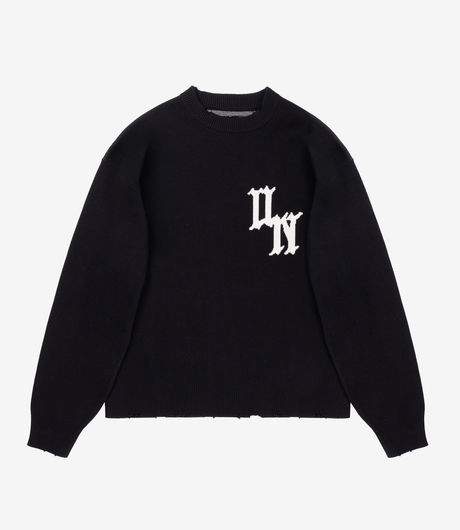 Unknown London Cross Logo Knit Black