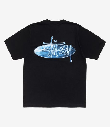 Stussy Wave Oval Tee Black