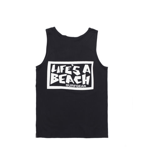 Life's a Beach Logo Vest Black