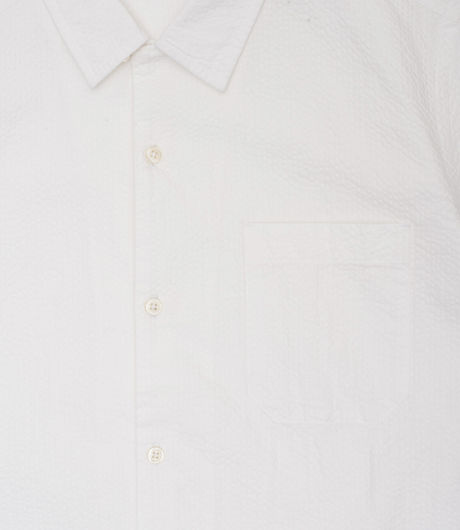 Universal Works Road Shirt Japanese Seersucker White 