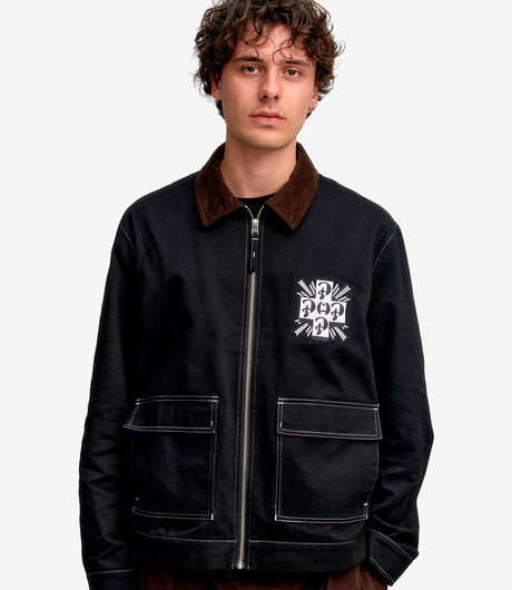 Pop Trading Company Full Zip Jacket Black