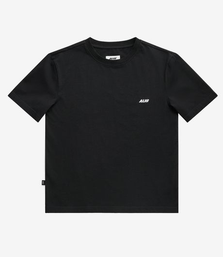 Alis Torey Cropped Logo T-Shirt Solid Black