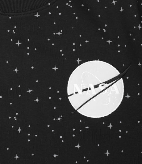 Alpha Industries NASA Tape Sweater Black