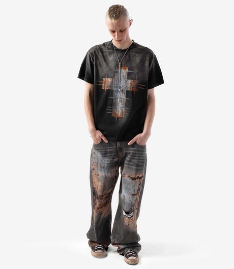 Racer Worldwide Rust Cross T-Shirt Black