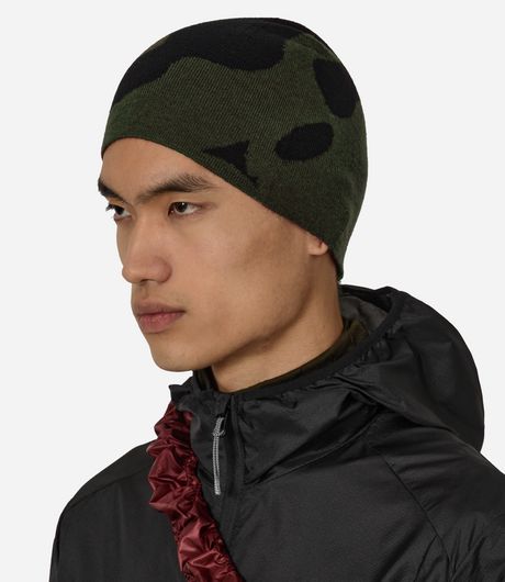 ROA Magma Wool Beanie Dark Green Black