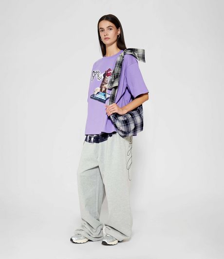 SSSTUFFF DJ Cat Tee Purple