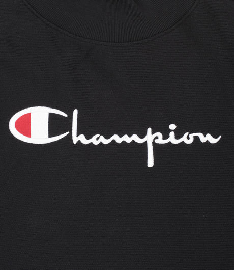 Champion Woman High Neck Sweatshirt Black