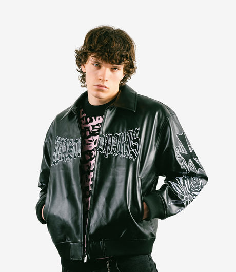 Wasted Paris Sick Varsity Jacket Black
