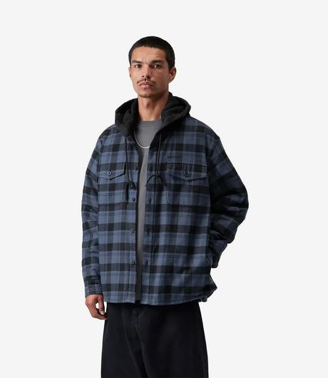 Carhartt WIP Cobrin Shirt Jac Cotton Twill Flannel Check Blue