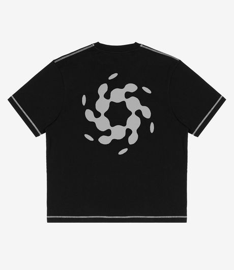 ROA Info Stitch Organic T-Shirt Black