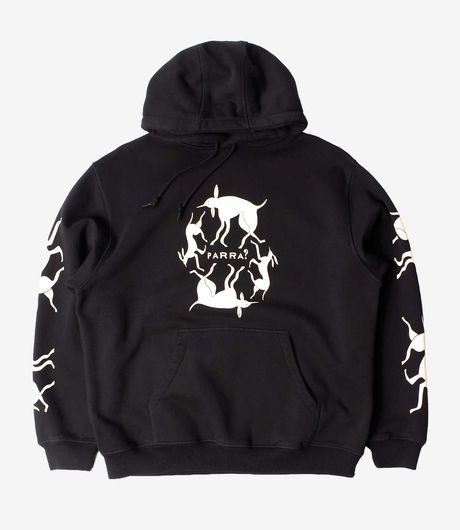 by Parra Non Grand Cafe Hooded Sweatshirt Black