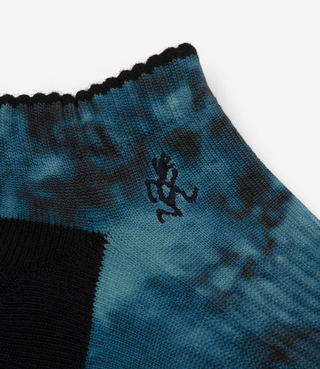 Gramicci Tie Dye Sneaker Socks Turquoise/Black