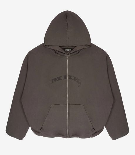 MISBHV Inflated MBH Devil Zipped Hoodie Washed Grey