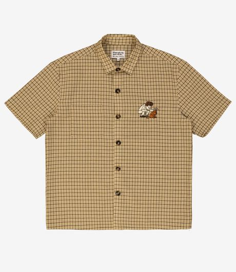 The Loose Company Pet The Puppy Shirt Brown Check 