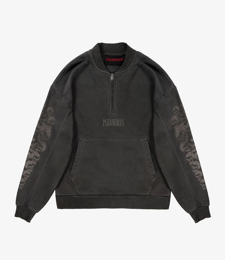 Pleasures Skull Qarter Zip Black